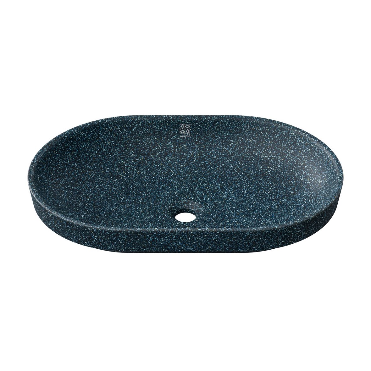 Woodio Soft tasoon upotettava pesuallas 60X40X13,8 cm Arctic matta sininen