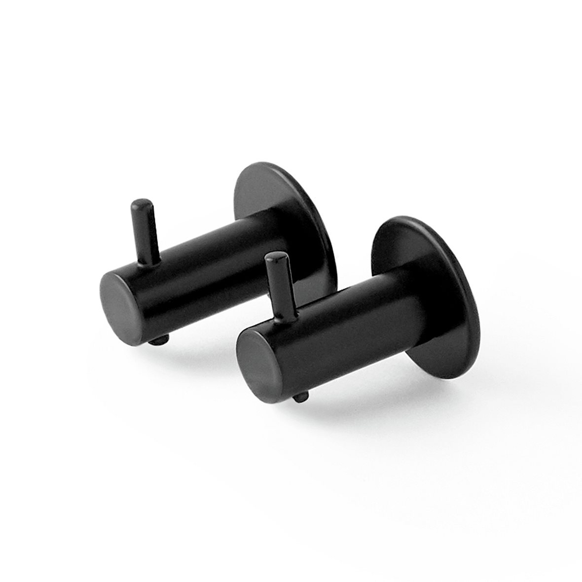 d line Knud Holscher pyyhekoukku 3x3,4x3,6 cm haponkestävä ruostumaton teräs AISI 316 mattamusta RAL9005