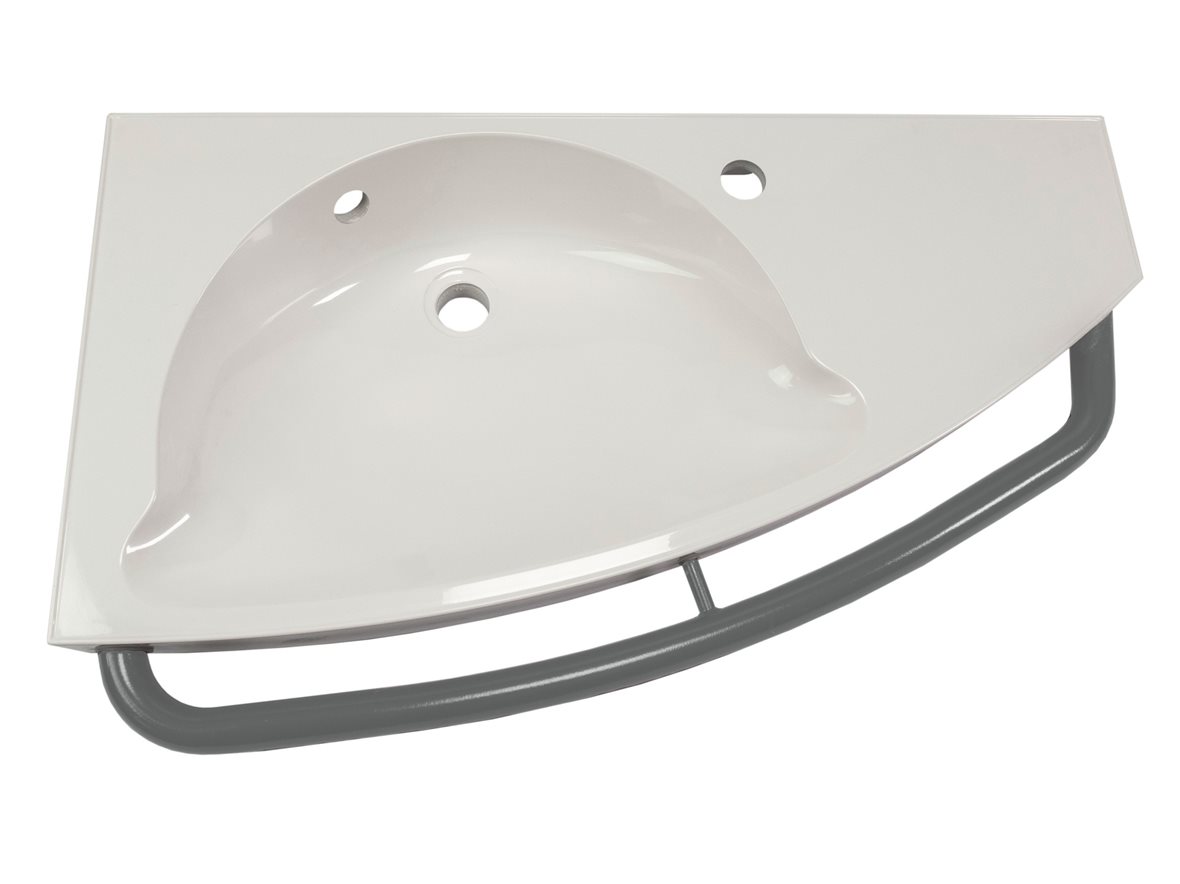 Liikkuva+ Elite seinään asennettava pesuallas tukikaiteella 80X47,5X14,1 cm harmaa/valkoinen valumarmori oikealla kulho vasemmalla antibakteerinen kät