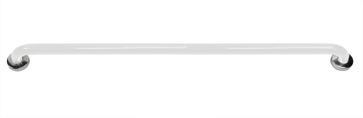 Liikkuva+ Elite suora tukikahva 100x6,5x9 cm valkoinen matta 32 mm teräs sileä antibakteerinen