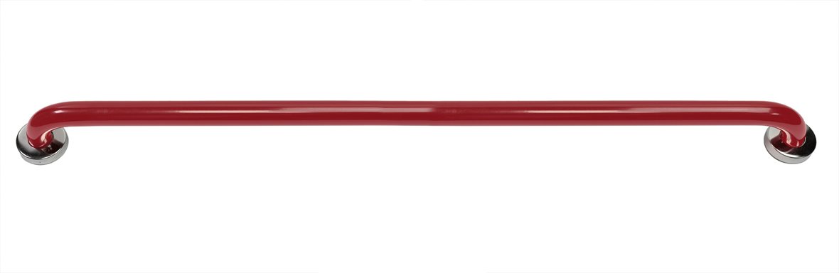 Liikkuva+ Elite suora tukikahva 100x6,5x9 cm punainen sileä antibakteerinen 32 mm sisältää peitelaipat