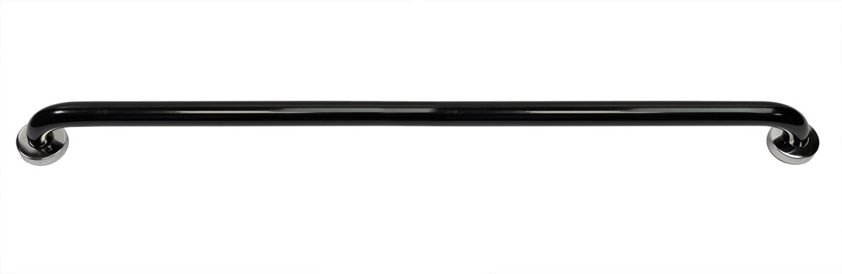 Liikkuva+ Elite suora tukikahva 100x6,5x9 cm musta matta 32 mm teräs sileä antibakteerinen