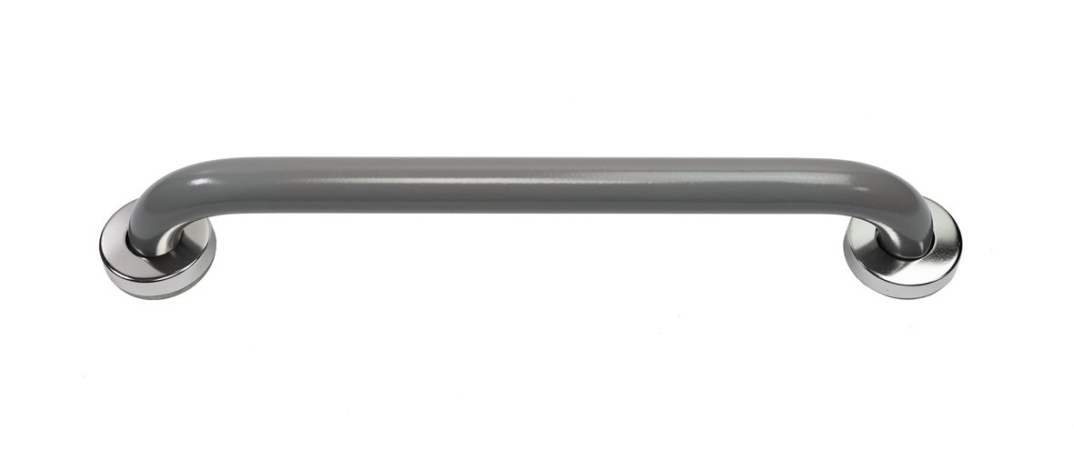 Liikkuva+ Elite suora tukikahva 45x6,5x9 cm harmaa matta 32 mm teräs sileä antibakteerinen