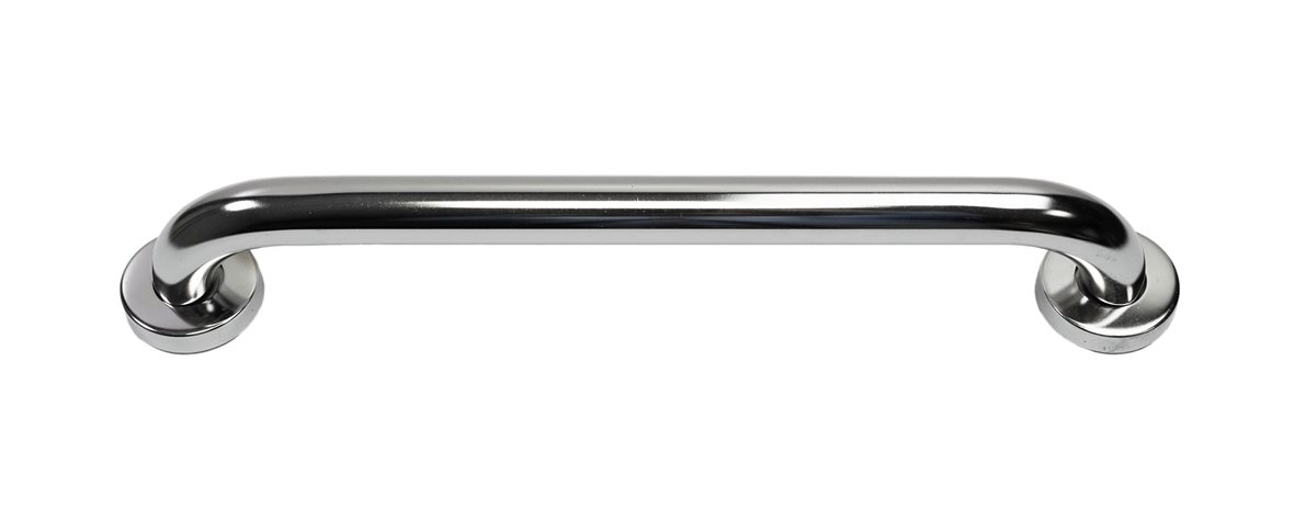 Liikkuva+ Elite suora tukikahva 45x6,5x9 cm teräs sileä 32 mm sisältää peitelaipat