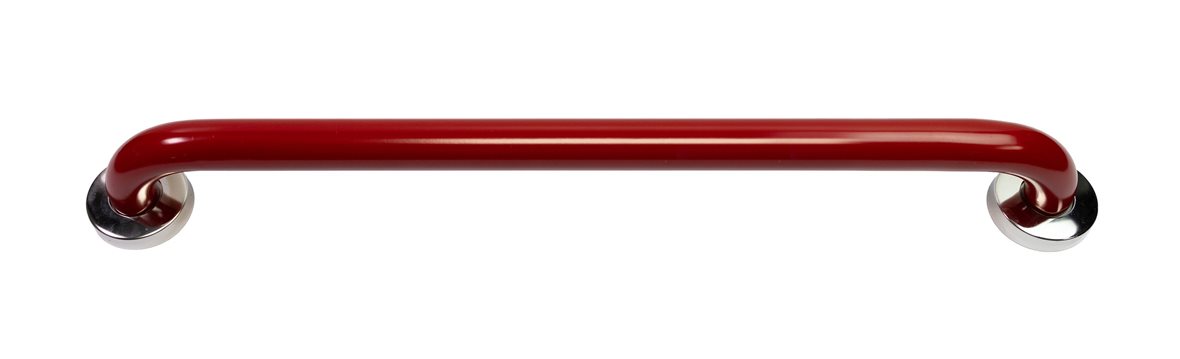 Liikkuva+ Elite suora tukikahva 60x6,5x9 cm punainen sileä antibakteerinen 32 mm sisältää peitelaipat