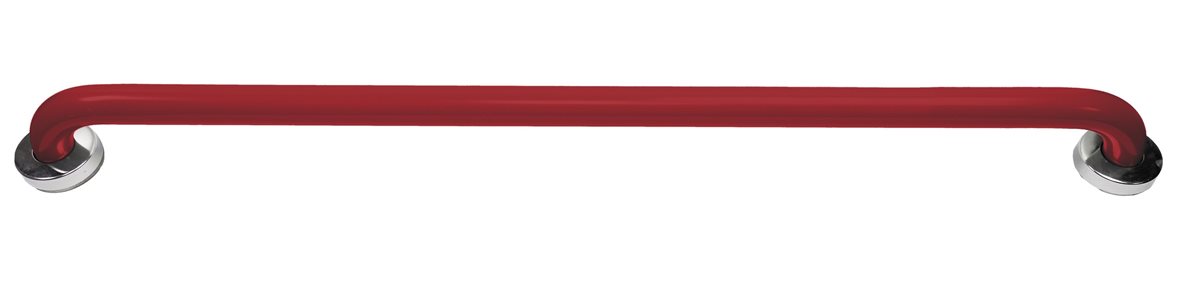 Liikkuva+ Elite suora tukikahva 90x6,5x9 cm punainen matta 32 mm teräs sileä antibakteerinen