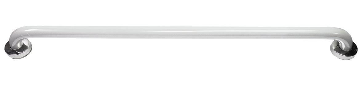 Liikkuva+ Elite suora tukikahva 90x6,5x9 cm valkoinen matta 32 mm teräs sileä antibakteerinen