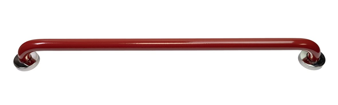 Liikkuva+ Elite suora tukikahva 80x6,5x9 cm punainen matta 32 mm teräs sileä antibakteerinen