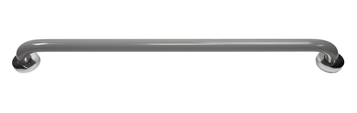 Liikkuva+ Elite suora tukikahva 80x6,5x9 cm harmaa sileä antibakteerinen 32 mm sisältää peitelaipat