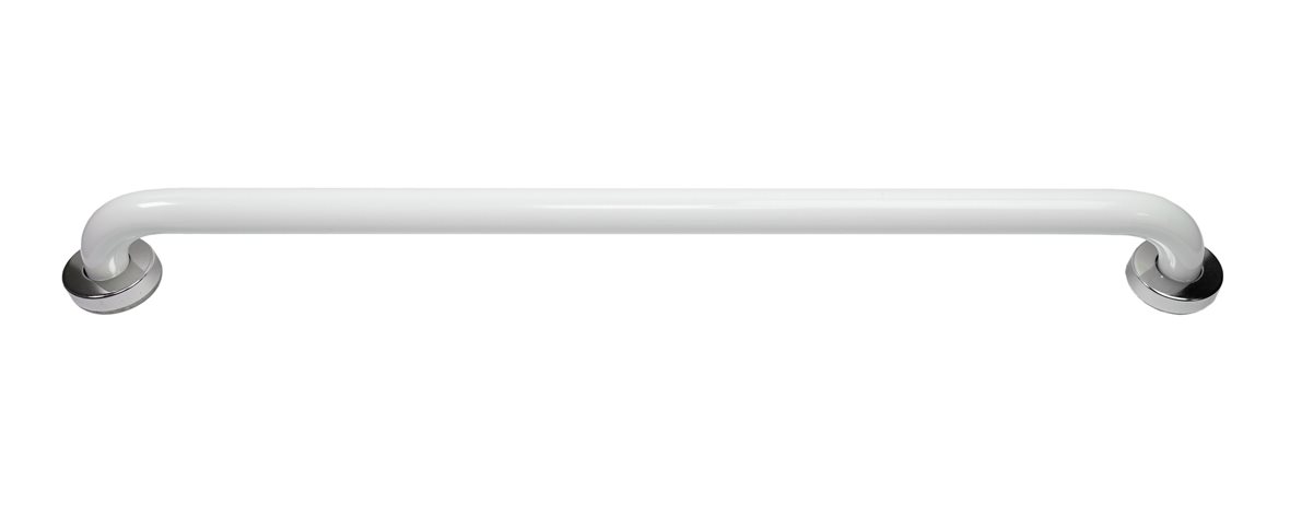 Liikkuva+ Elite suora tukikahva 80x6,5x9 cm valkoinen sileä antibakteerinen 32 mm sisältää peitelaipat