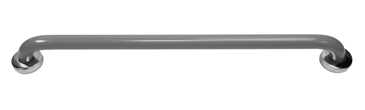 Liikkuva+ Elite suora tukikahva 70x6,5x9 cm harmaa matta 32 mm teräs sileä antibakteerinen
