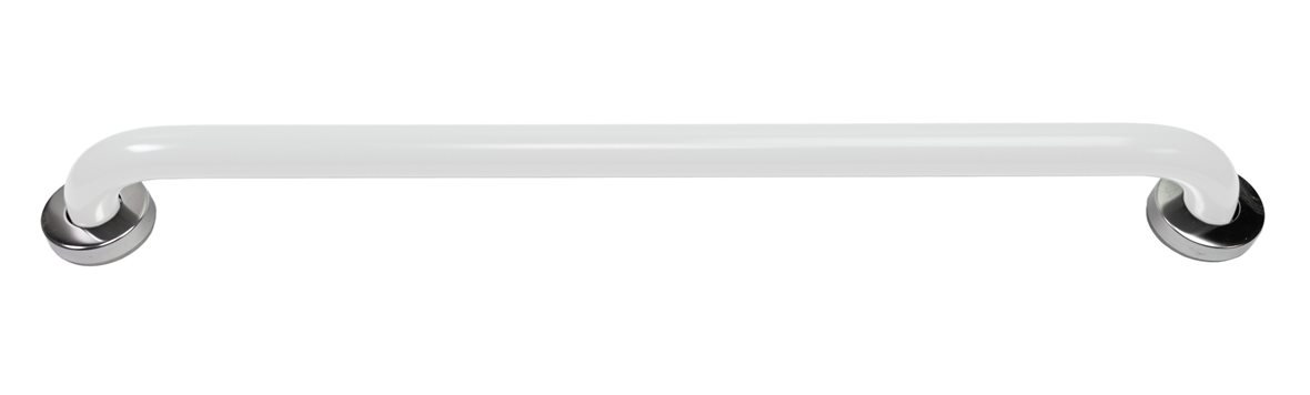 Liikkuva+ Elite suora tukikahva 70x6,5x9 cm valkoinen matta 32 mm teräs sileä antibakteerinen