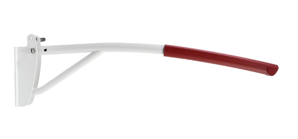 Liikkuva+ Elite WC-tukikaide 9x22x90 cm punainen/valkoinen antibakteerinen 32 mm