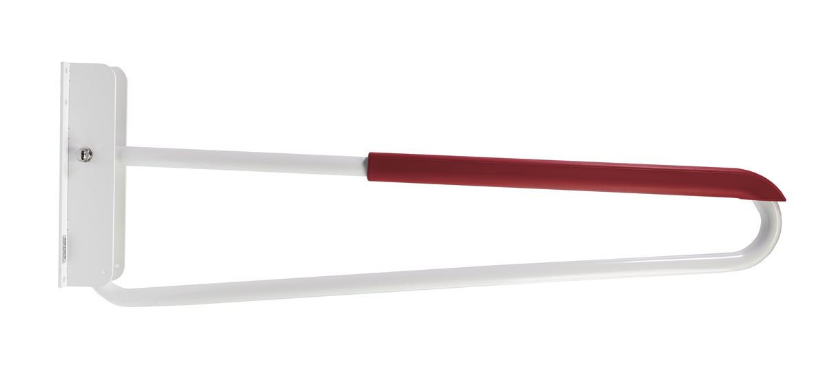 Liikkuva+ Prime WC-tukikaide 9,3x30,5x90 cm punainen/valkoinen matta 25 mm teräs antibakteerinen