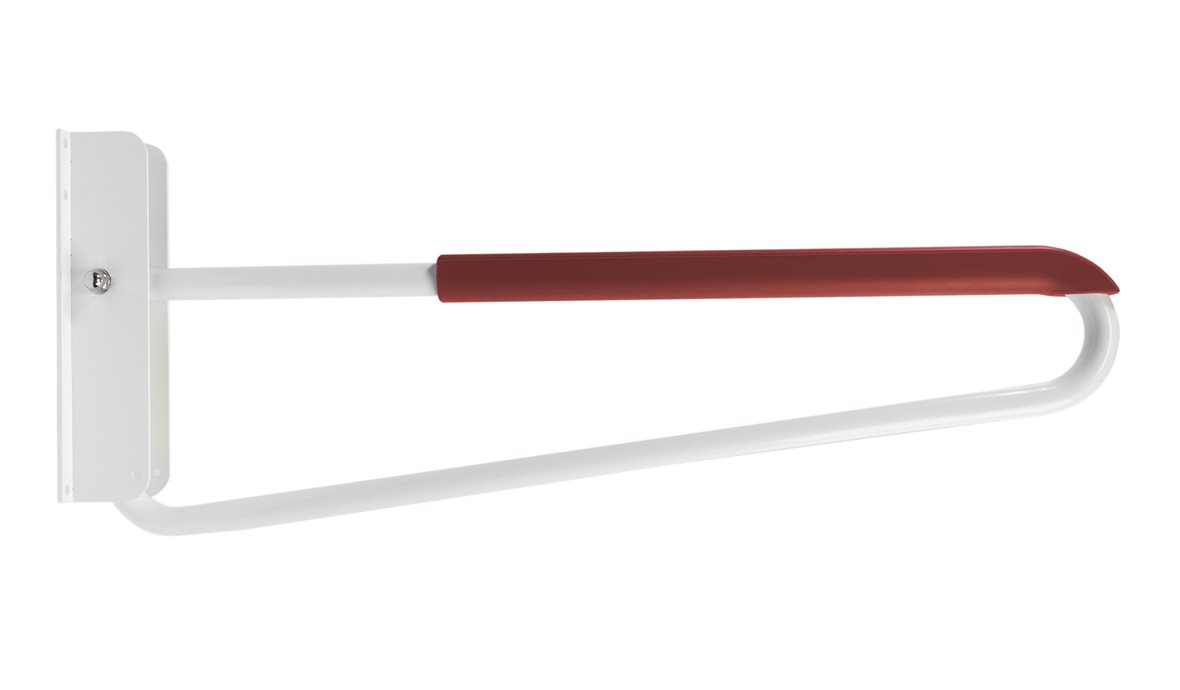 Liikkuva+ Prime WC-tukikaide 9,3x30,5x80 cm punainen/valkoinen matta 25 mm teräs antibakteerinen