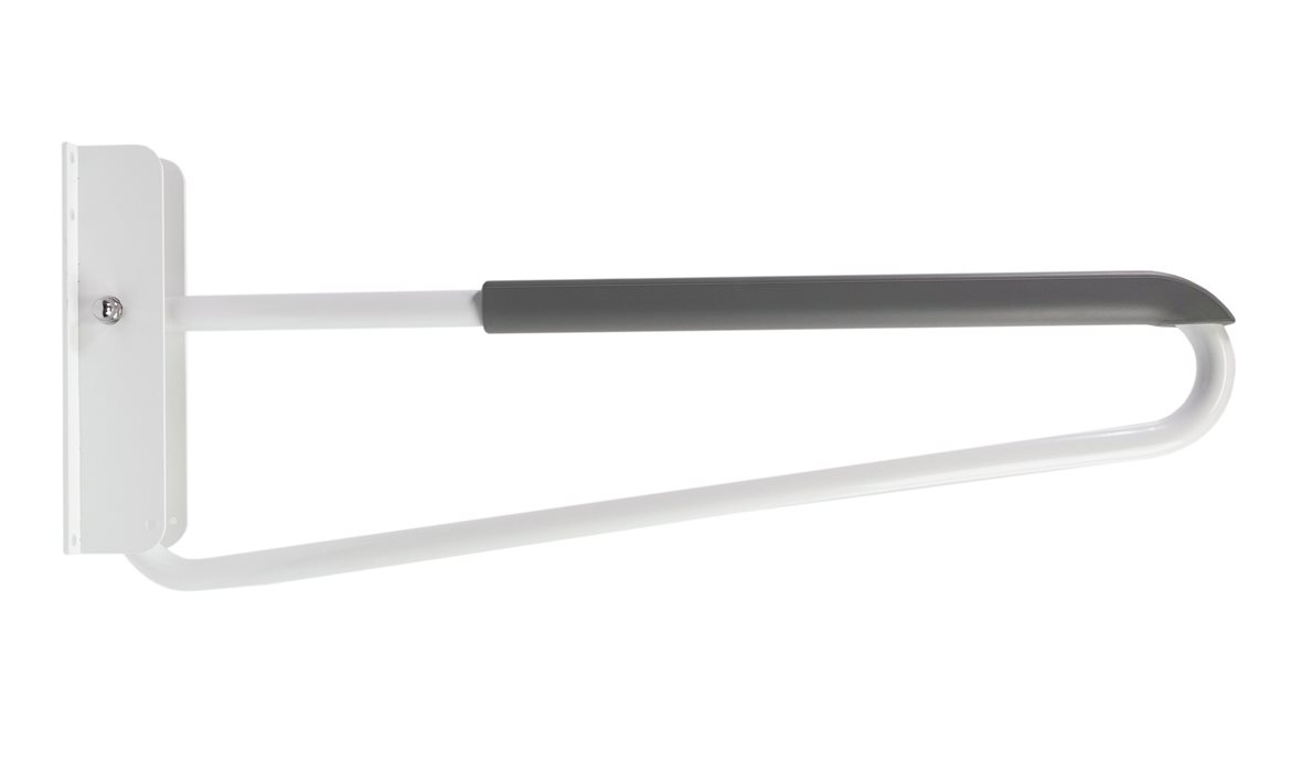 Liikkuva+ Prime WC-tukikaide 9,3x30,5x80 cm harmaa/valkoinen matta 25 mm teräs antibakteerinen