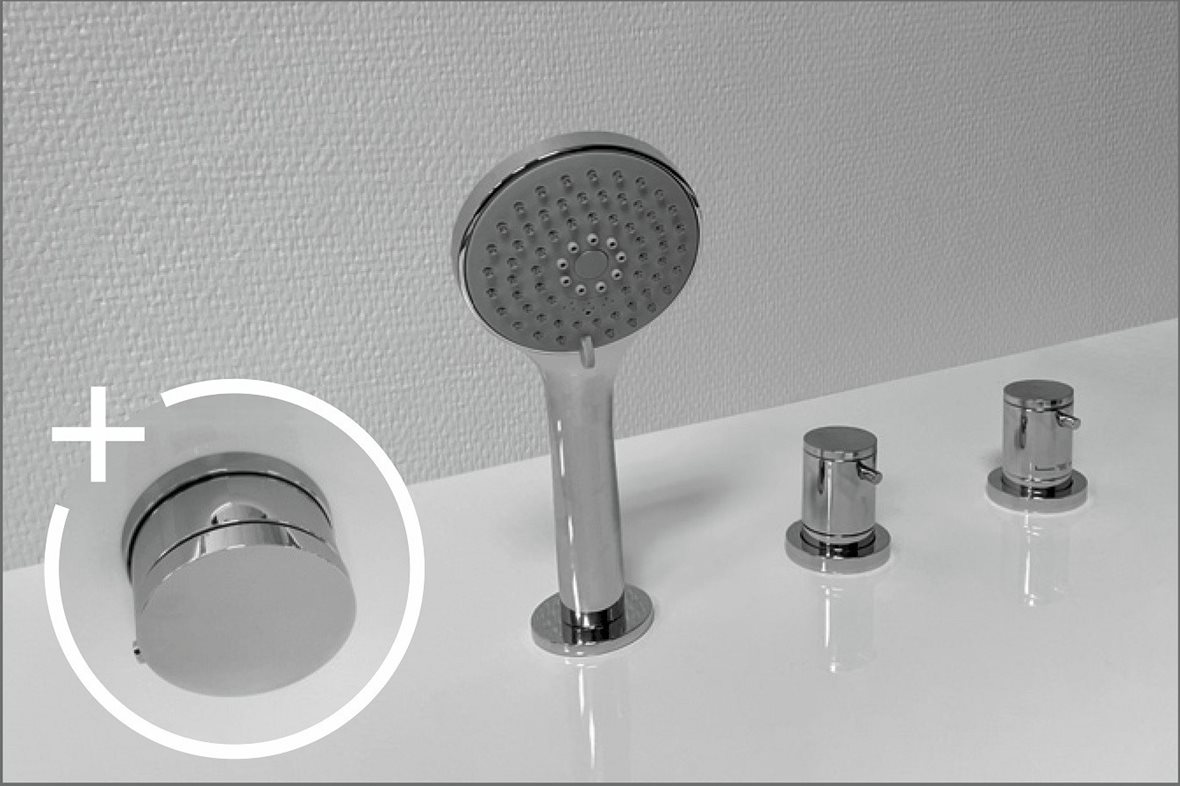 Balteco Cristina C4K 3-osainen ammehana tasoon ylivuototäytöllä kromi