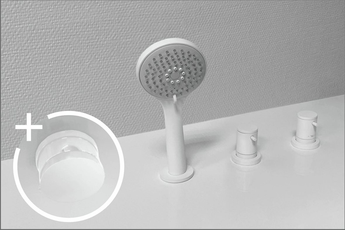 Balteco Cristina C4V 3-osainen ammehana tasoon ylivuototäytöllä mattavalkoinen