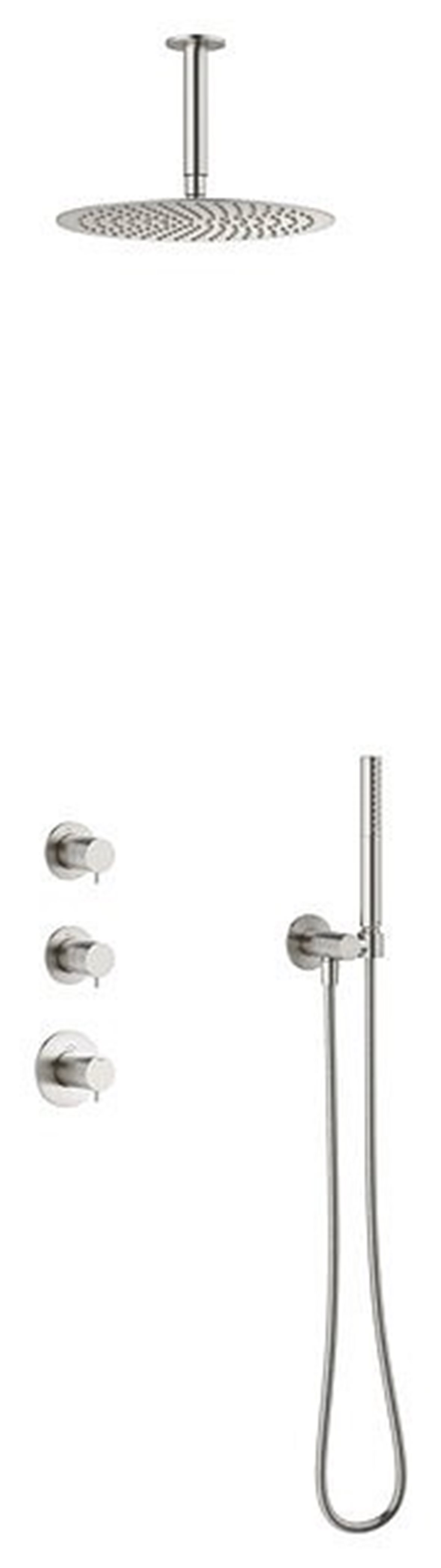 Damixa Iris XS2 piiloasennettava sadesuihkusetti PVD teräs