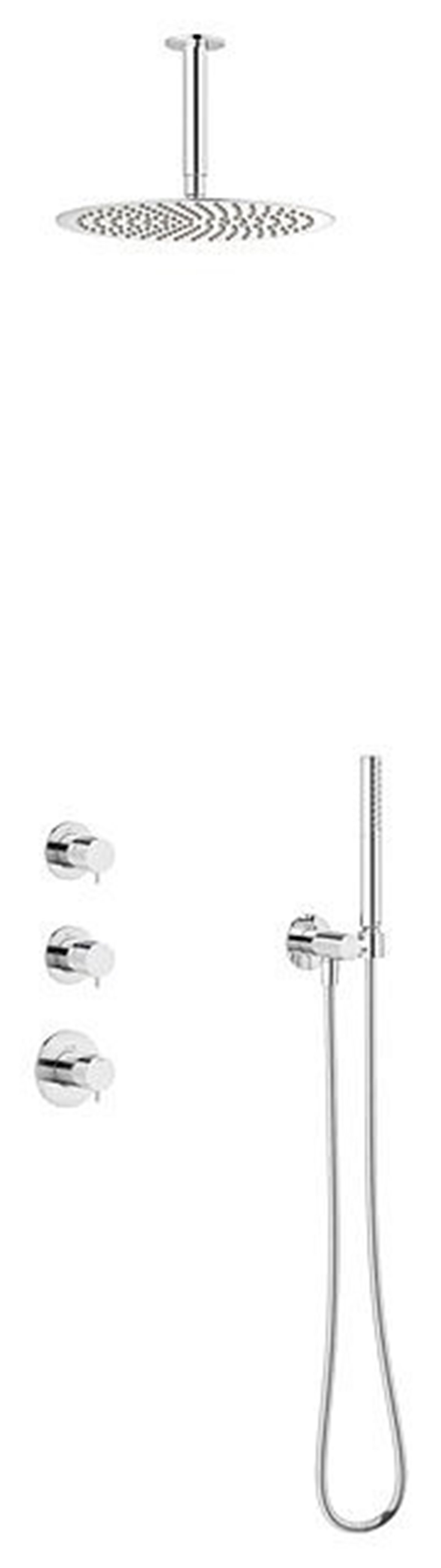 Damixa Iris XS2 piiloasennettava sadesuihkusetti kromi