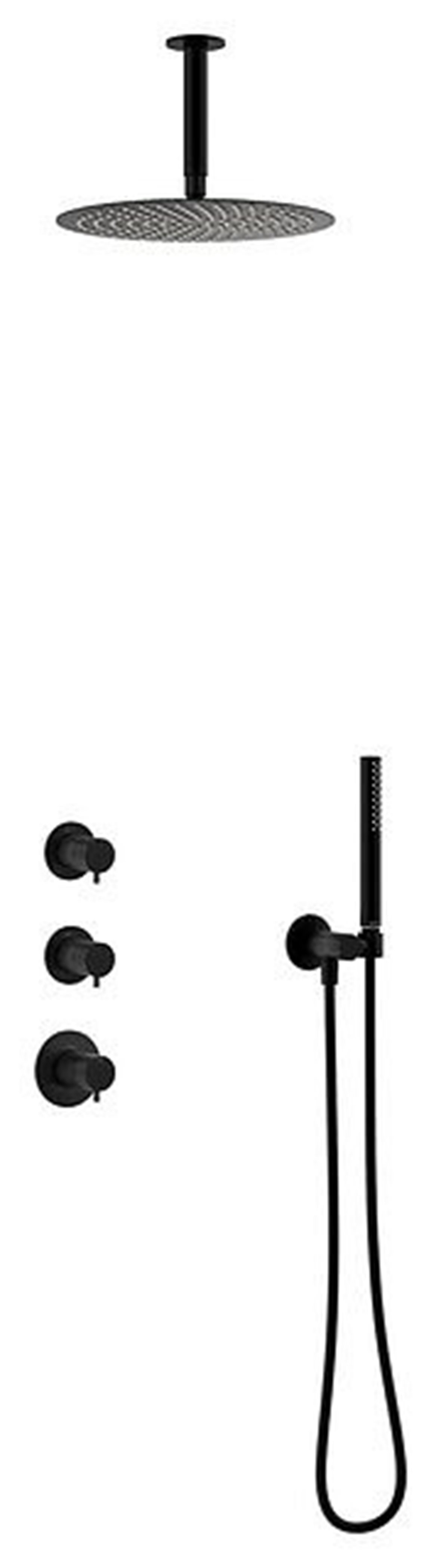 Damixa Iris XS2 piiloasennettava sadesuihkusetti mattamusta