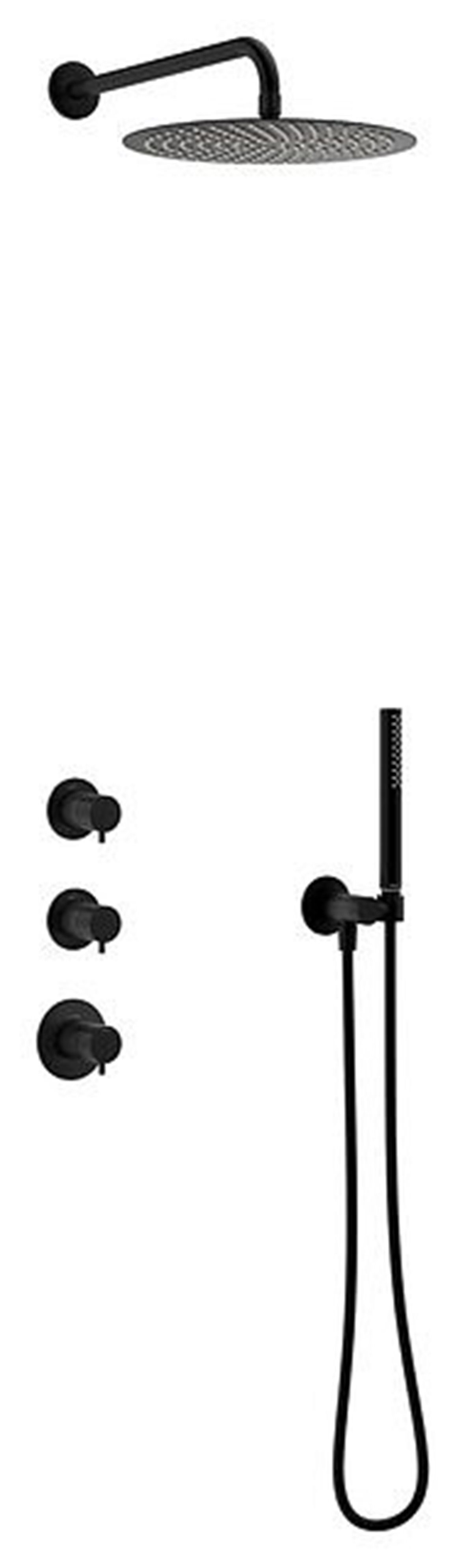 Damixa Iris XS1 piiloasennettava sadesuihkusetti mattamusta