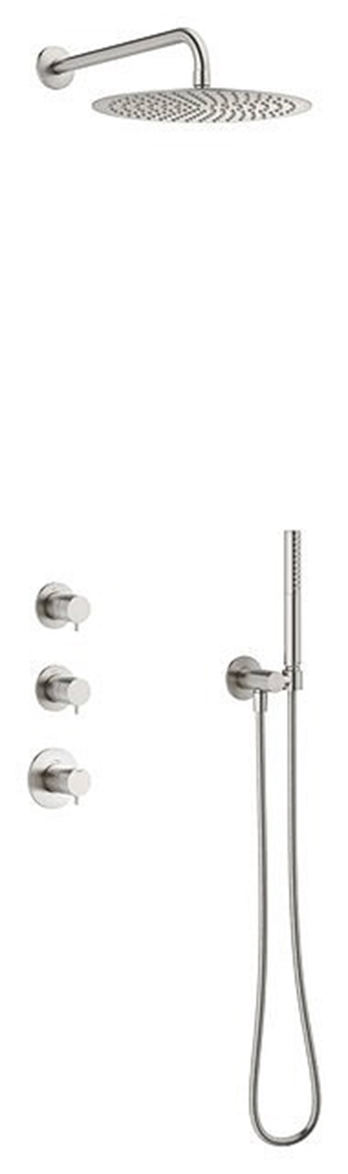 Damixa Iris XS1 piiloasennettava sadesuihkusetti PVD teräs