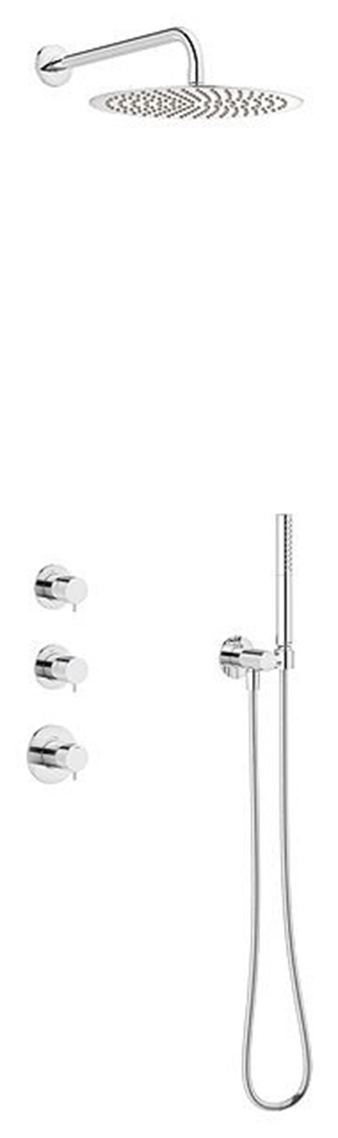 Damixa Iris XS1 piiloasennettava sadesuihkusetti kromi