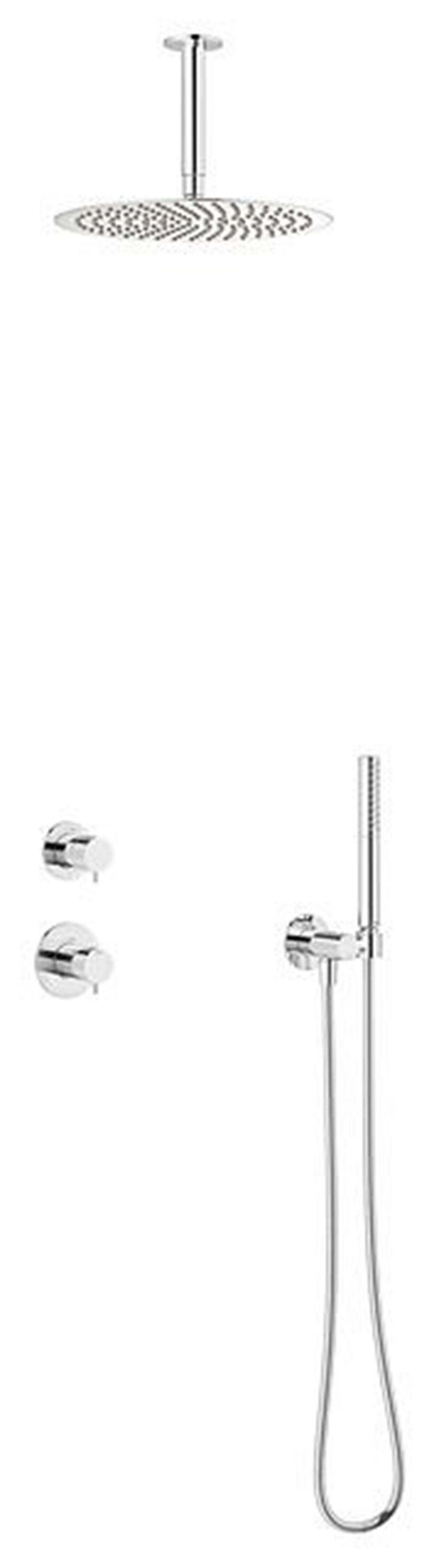 Damixa Iris DS2 piiloasennettava sadesuihkusetti kromi