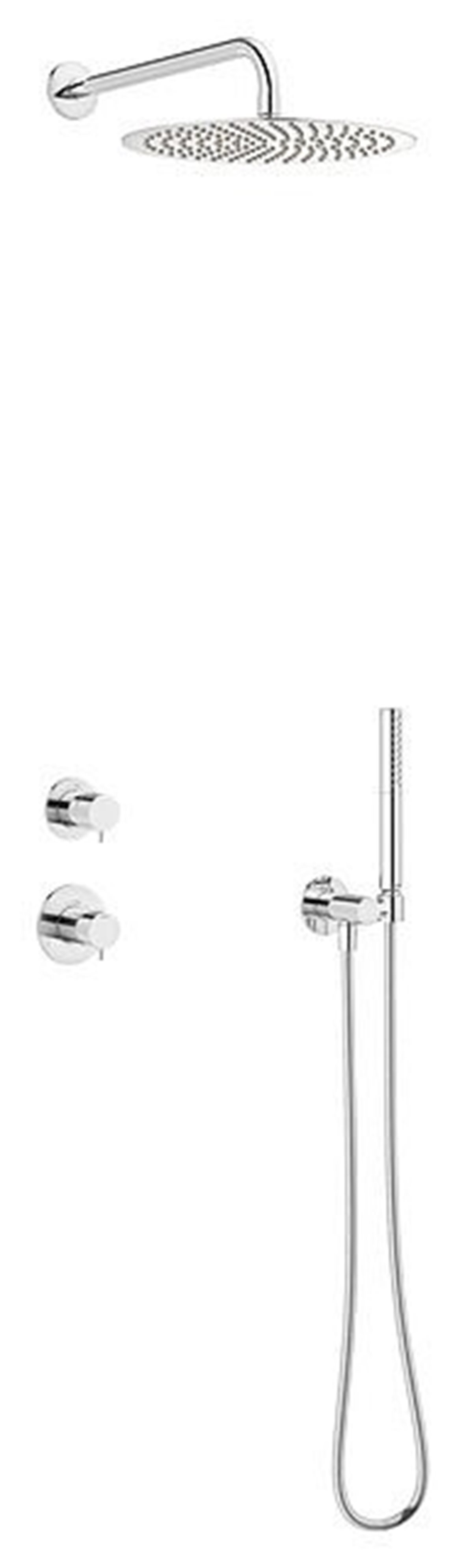 Damixa Iris DS1 piiloasennettava sadesuihkusetti metalli kiiltävä kromi