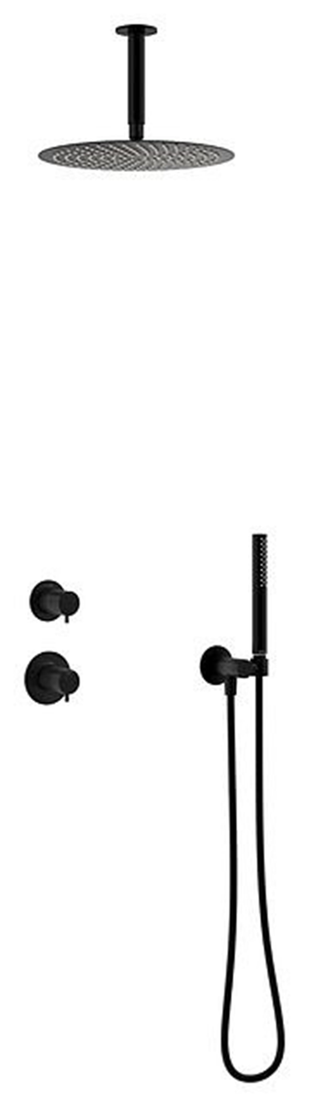 Damixa Iris DS2 piiloasennettava sadesuihkusetti mattamusta