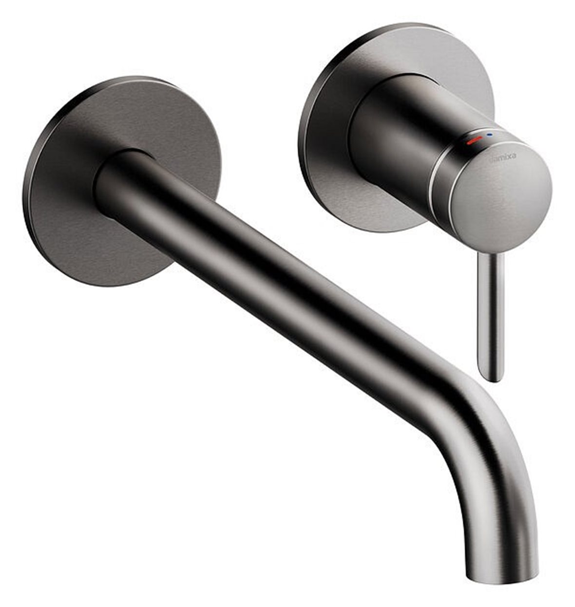 Damixa Iris pintaosa pesuallashanalle seinään 25 cm metalli harjattu PVD grafiitinharmaa