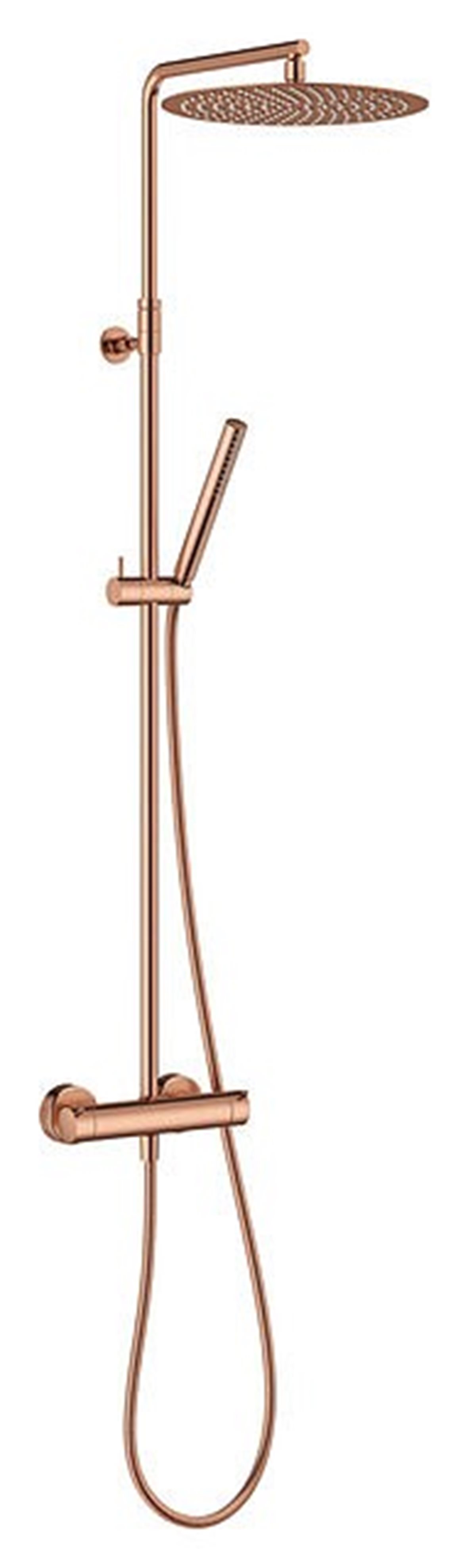 Damixa Iris sadesuihkusetti metalli PVD harjattu kupari