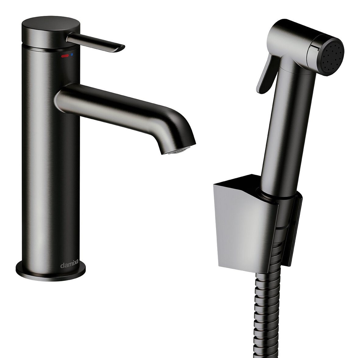 Damixa Iris pesuallashana bideellä medium metalli harjattu PVD grafiitinharmaa