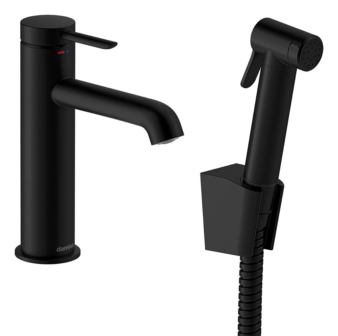 Damixa Iris pesuallashana bideellä medium metalli mattamusta