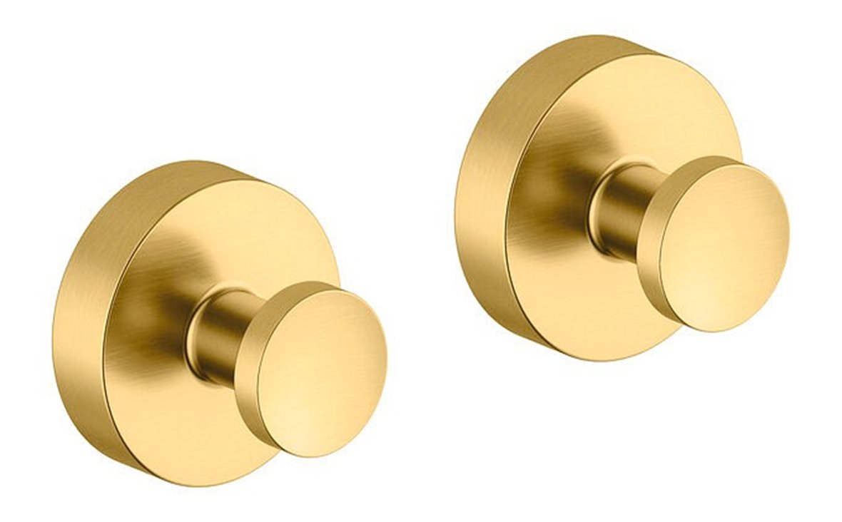 Damixa Zen pyyhekoukku 3,3x3,3x2,7 cm 2 kpl PVD harjattu messinki