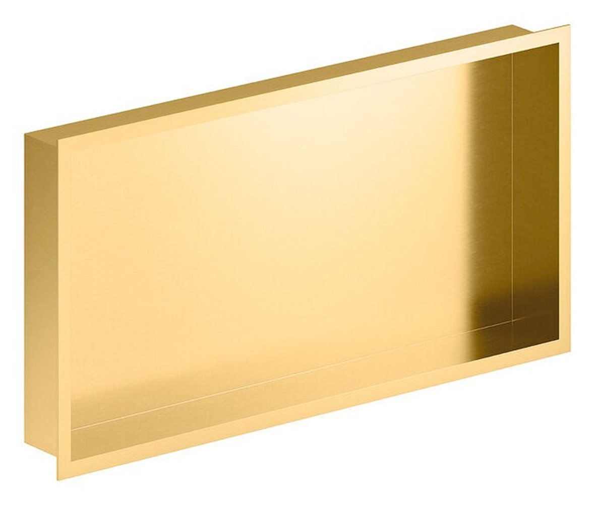 Damixa Zen upotettava seinähylly 62,3x32,3x7,5 cm harjattu PVD messinki