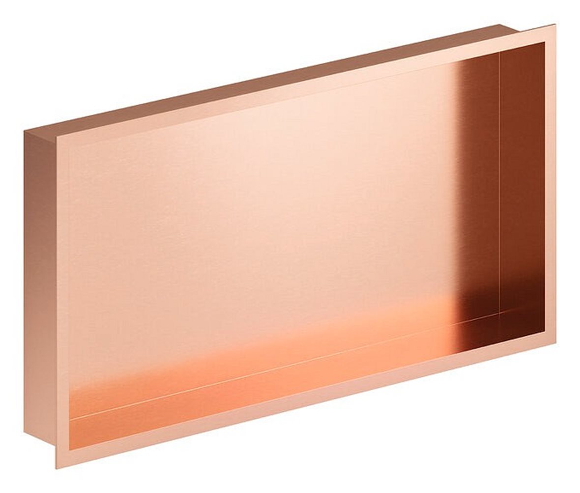 Damixa Zen upotettava seinähylly 62,3x32,3x7,5 cm harjattu PVD kupari