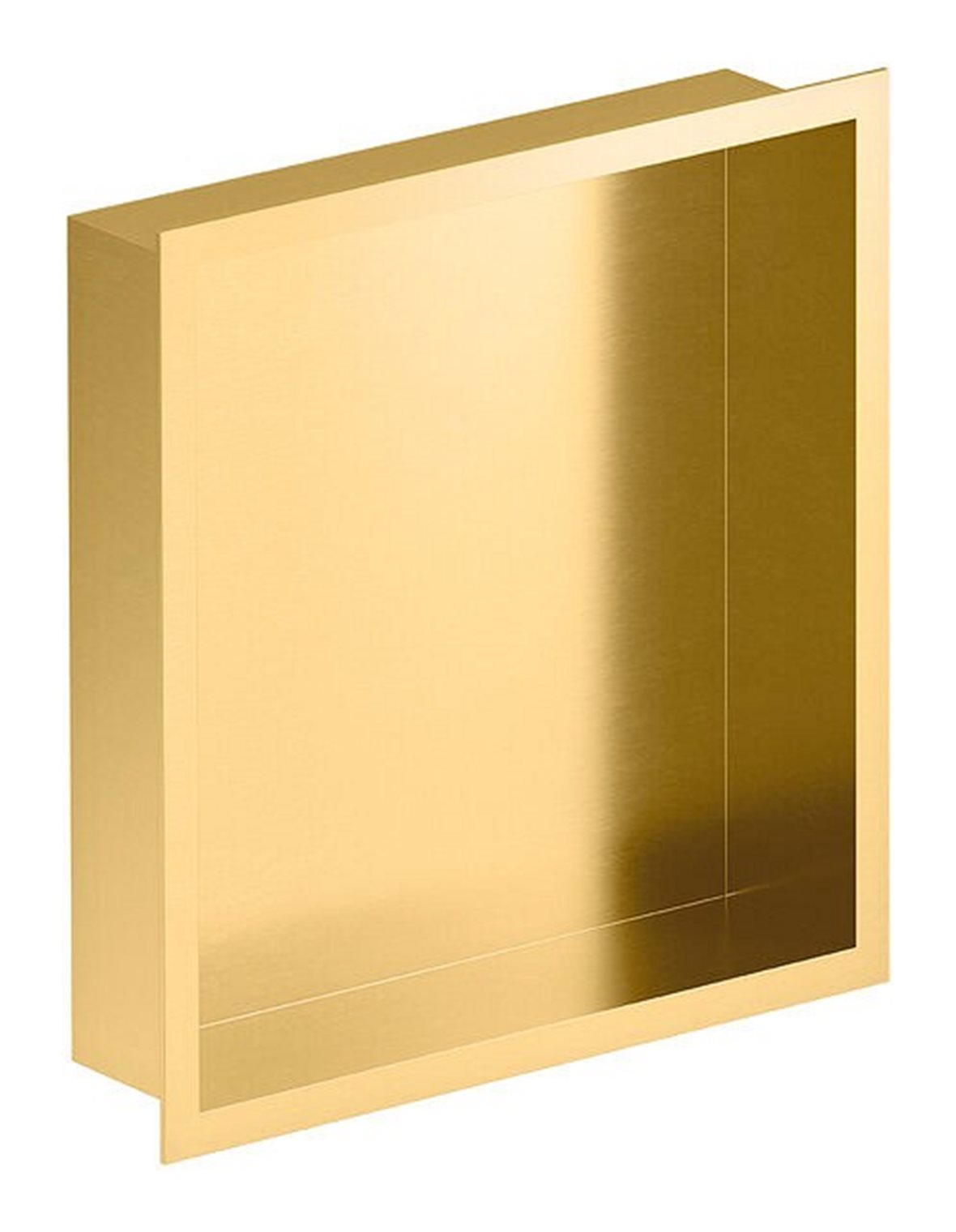 Damixa Zen upotettava seinähylly 32,3x32,3x7,5 cm harjattu PVD messinki