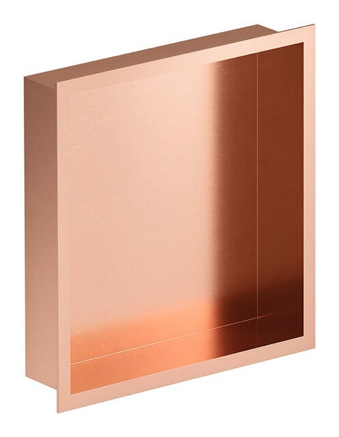 Damixa Zen upotettava seinähylly 32,3x32,3x7,5 cm harjattu PVD kupari