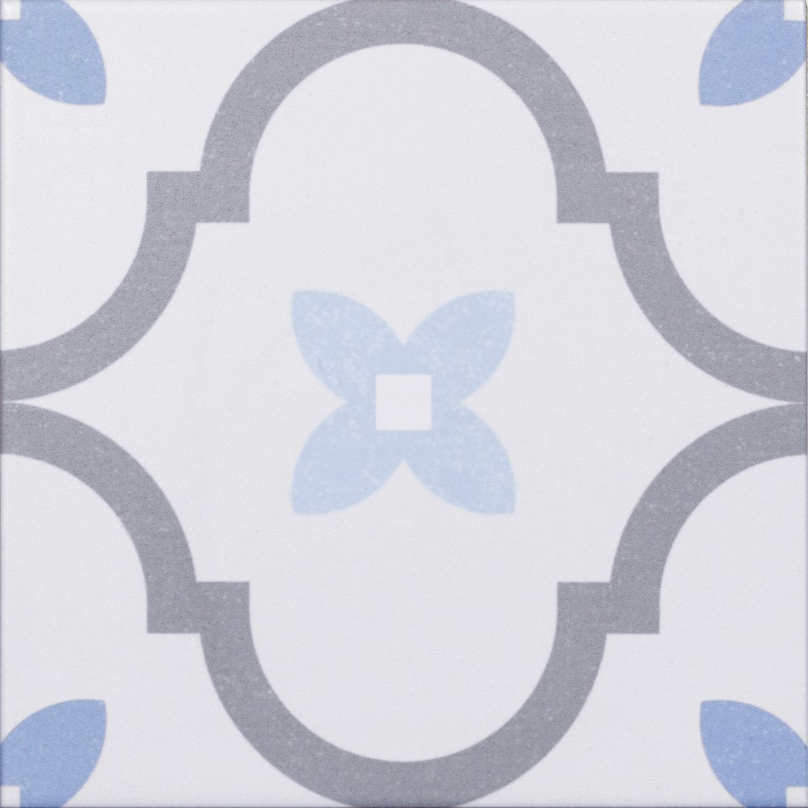 LPC Vintage lasitettu porcelanato seinälaatta lattialaatta 20X20 07 Dorothy tasapintainen matta vaalea sininen kuvioitu