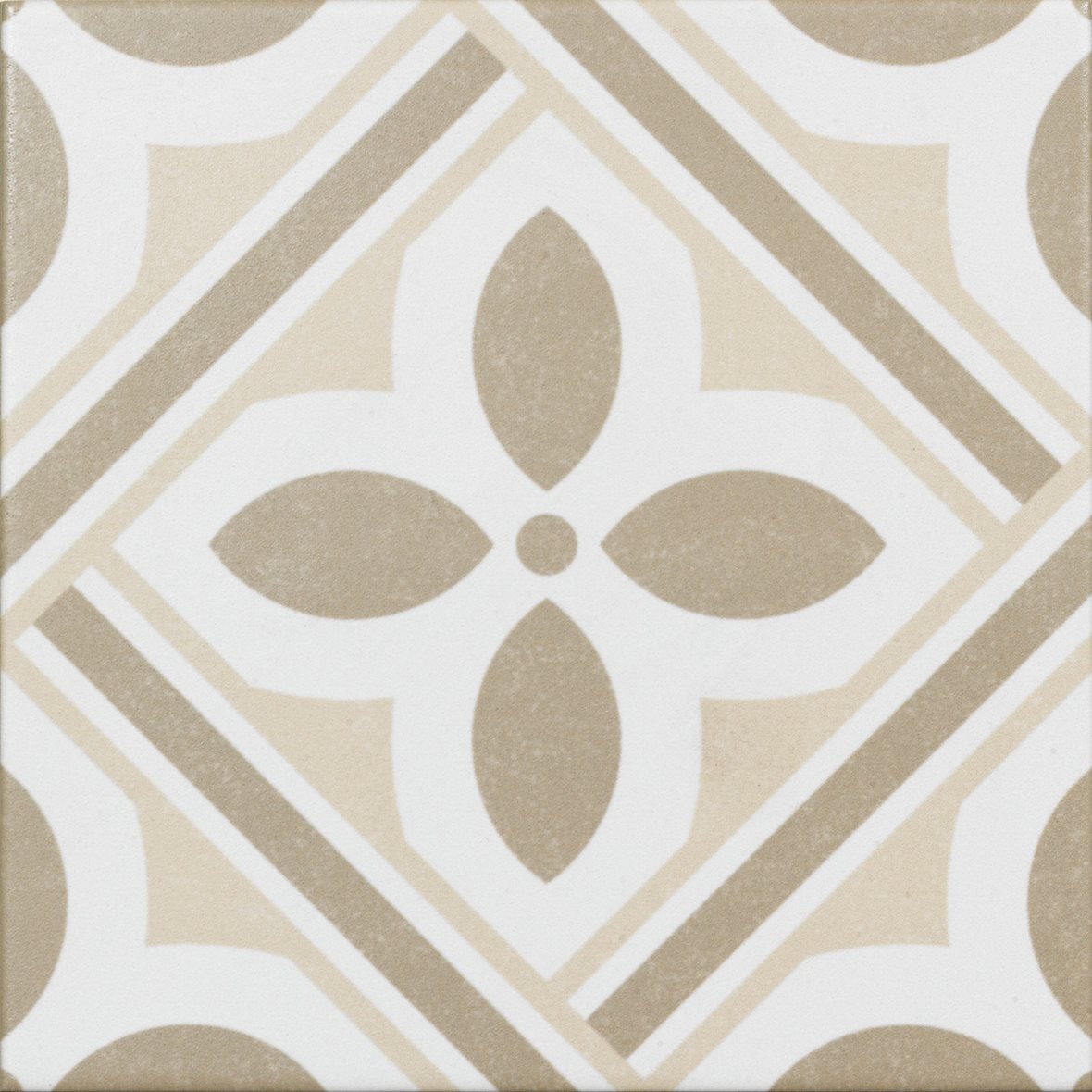 LPC Vintage lasitettu kuviolaatta 20x20 11 Alexis tasapintainen matta vaalea beige kuvioitu