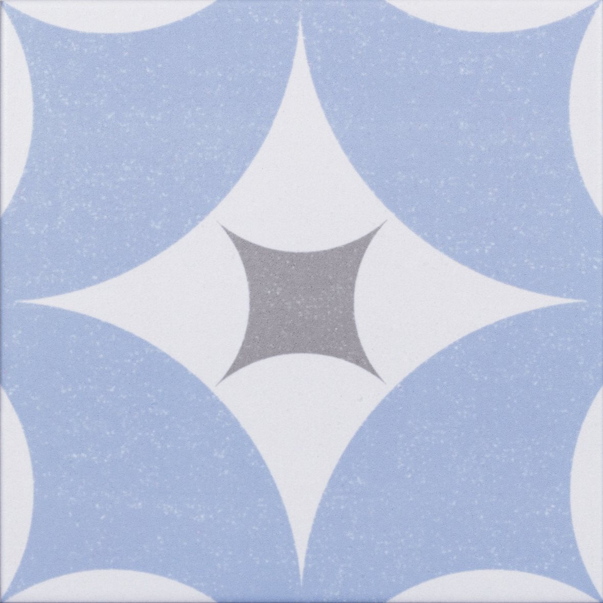 LPC Vintage lasitettu porcelanato seinälaatta lattialaatta 20X20 09 Agnes tasapintainen matta vaalea sininen kuvioitu