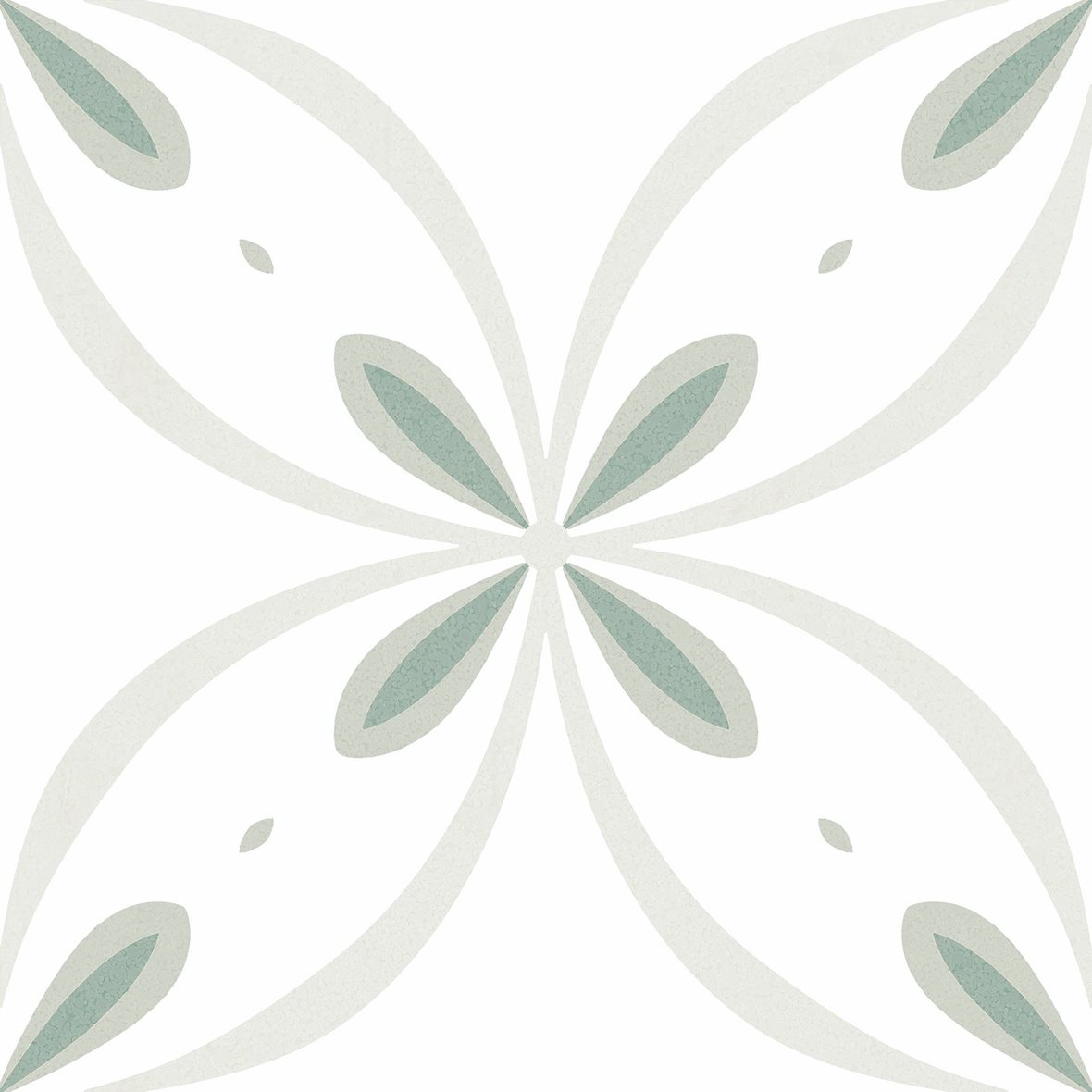 LPC Vintage lasitettu kuviolaatta 20x20 12 Fanny tasapintainen matta vaalea vihreä kuvioitu