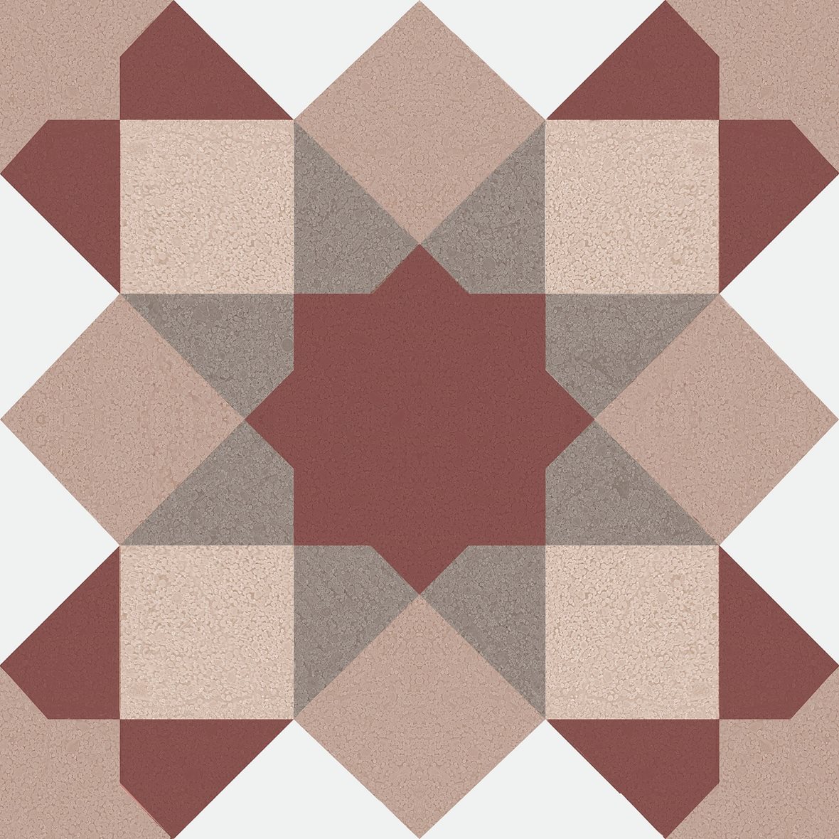 LPC Vintage lasitettu porcelanato seinälaatta lattialaatta 20X20 15 Lydia tasapintainen matta vaalea punainen kuvioitu