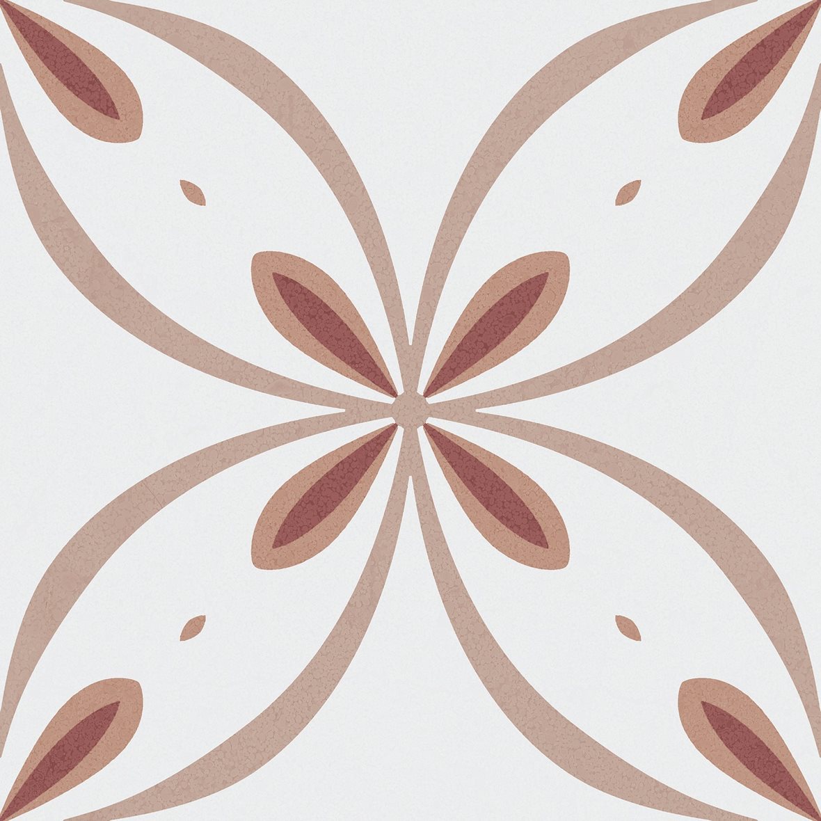 LPC Vintage lasitettu porcelanato seinälaatta lattialaatta 20X20 13 Josefine tasapintainen matta vaalea punainen kuvioitu