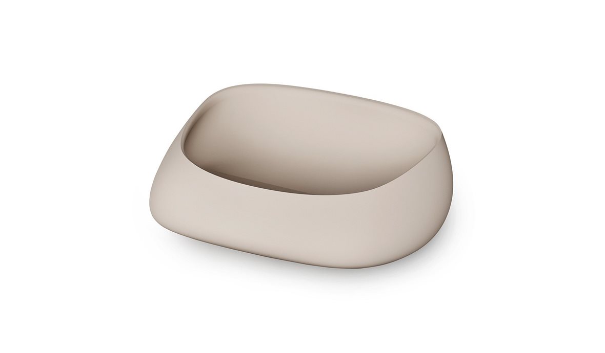 PAA Pointe malja-allas 55X37,5X18,2 cm cafe latte kivikomposiitti matta beige