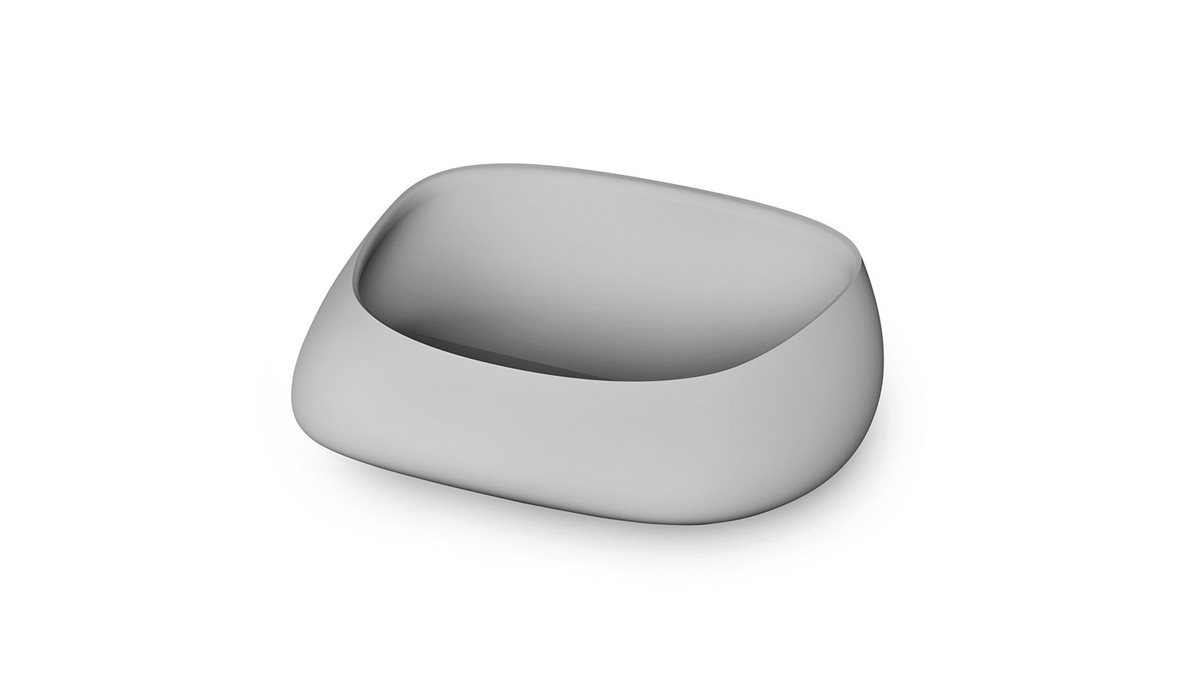 PAA Pointe malja-allas 55X37,5X18,2 cm mattaharmaa kivikomposiitti matta harmaa