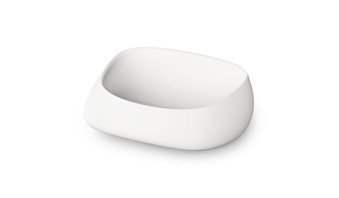 PAA Pointe malja-allas 55X37,5X18,2 cm mattavalkoinen kivikomposiitti matta valkoinen