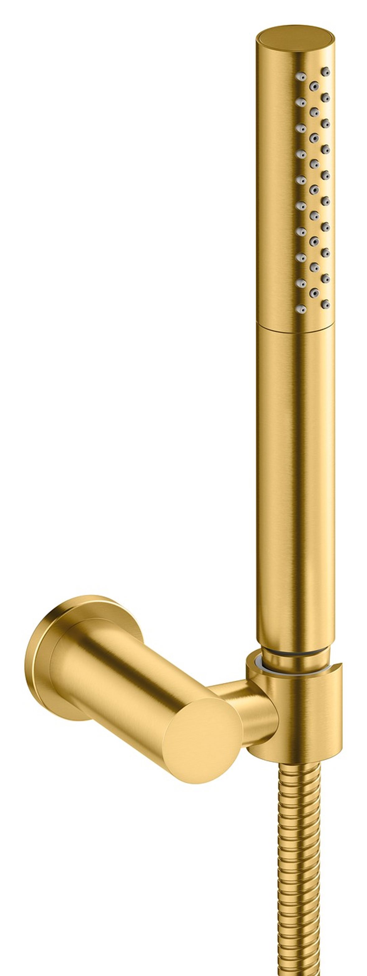 Damixa Iris käsisuihku pidikkeellä ja letkulla 120 cm PVD harjattu messinki